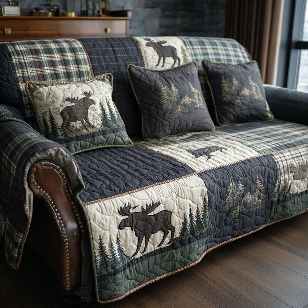 Rustic Valley Quilted Sofa Cover NCU0PTT2167