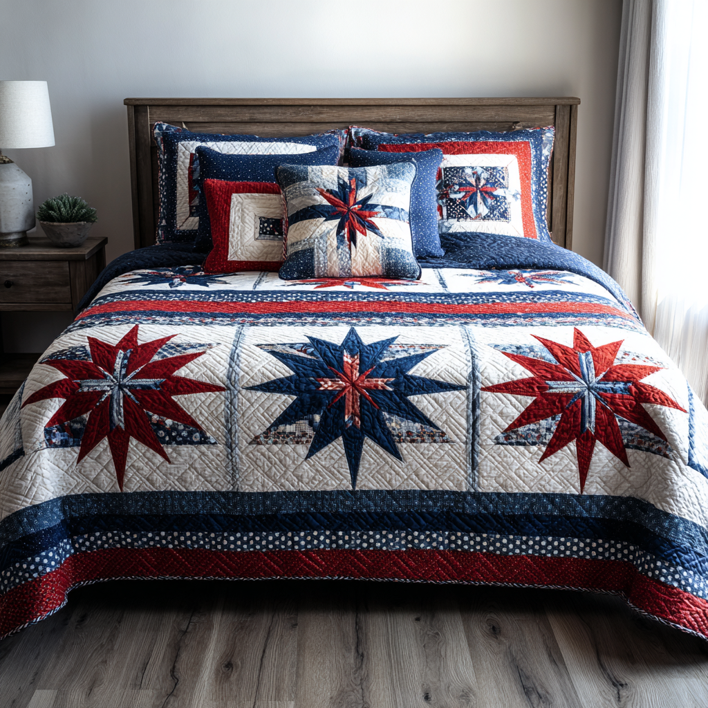 Rustic Valor 3-Piece Quilted Bedding Set NCU0NVH901