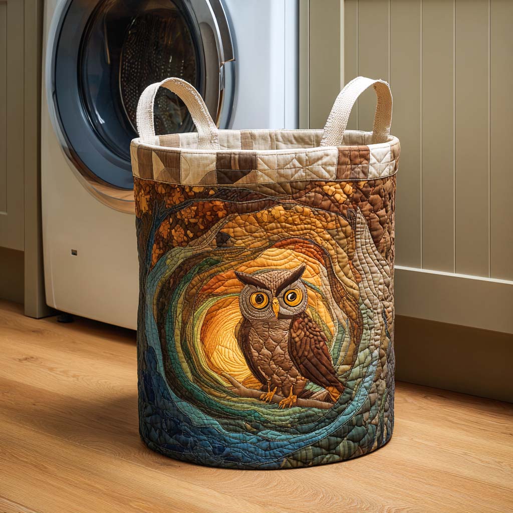 Rustic Watcher Quilted Laundry Basket NCU0NXD989