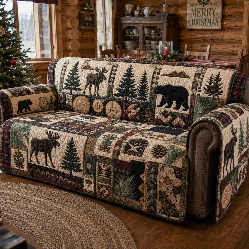 Rustic Wilderness Soul Quilted Sofa Cover NCU0PTT3447