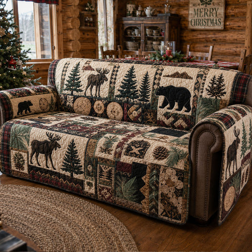 Rustic Wilderness Soul Quilted Sofa Cover NCU0PTT3447