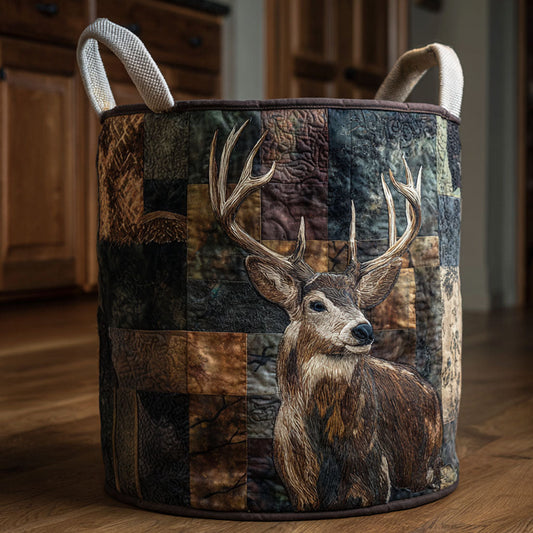 Rustic Wildlife Quilted Laundry Basket NCU0NNT2806