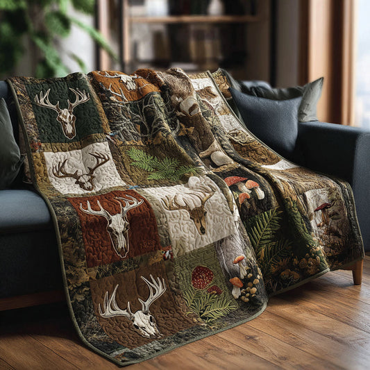 Rustic Woodland Totem Quilted Blanket NCU0PTT2377