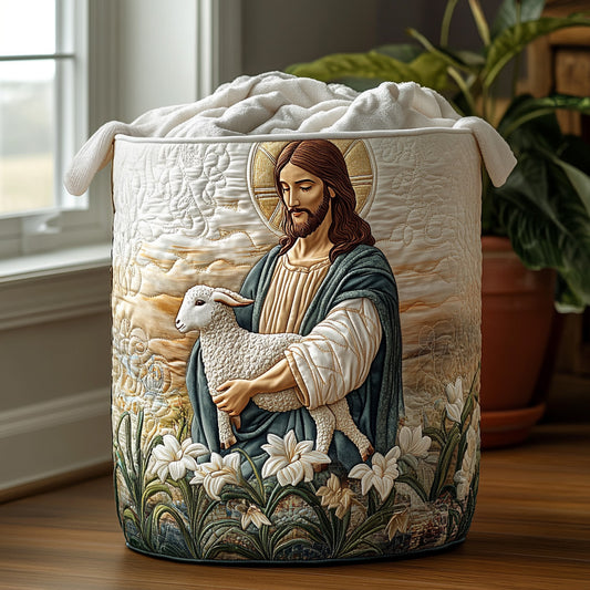 Sacred Peace Quilted Laundry Basket NCU0DV860