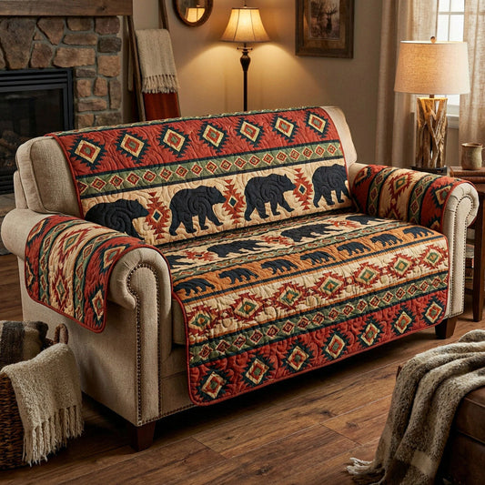 Sacred Bear Quilted Sofa Cover NCU0NTD1613