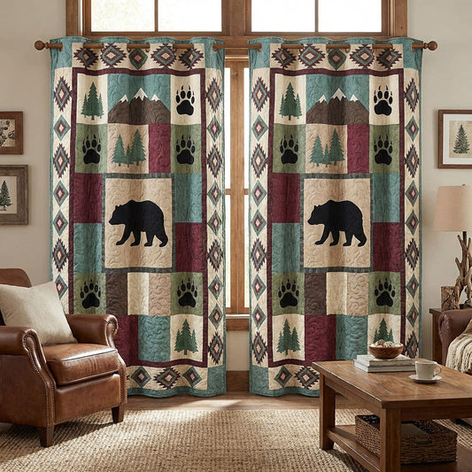 Sacred Bear Totem Curtains NCU0NTV939