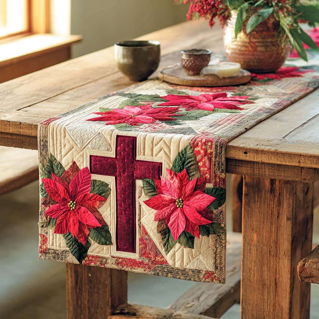 Sacred Blossom Quilted Table Runner NCU0NXD503