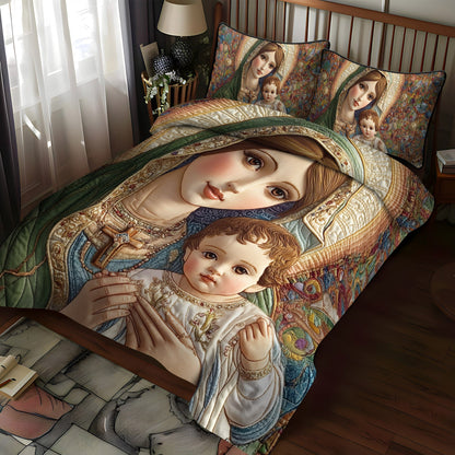 Sacred Bond 3-Piece Quilted Bedding Set NCU0NT1776