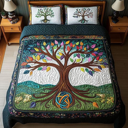 Sacred Branches 3-Piece Quilted Bedding Set NCU0DDK162