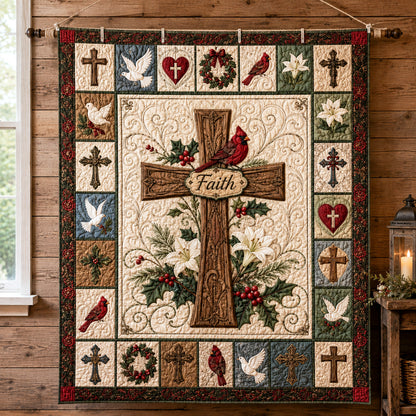 Sacred Cross Quilted Blanket NCU0NTV1149
