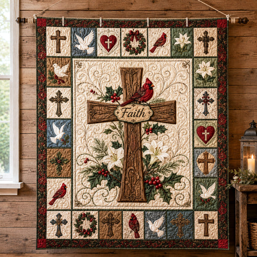 Sacred Cross Quilted Blanket NCU0NTV1149