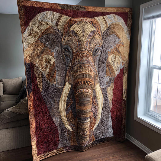 Sacred Elephant Quilted Blanket NCU0DV1735