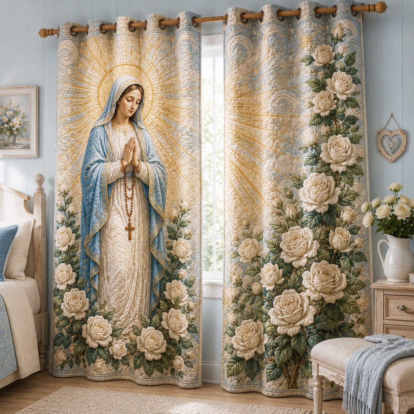 Sacred Grace Quilted Curtains NCU0NTD2105