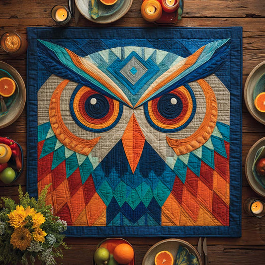 Sacred Guardian Owl Quilted Table Topper NCU0NXD107