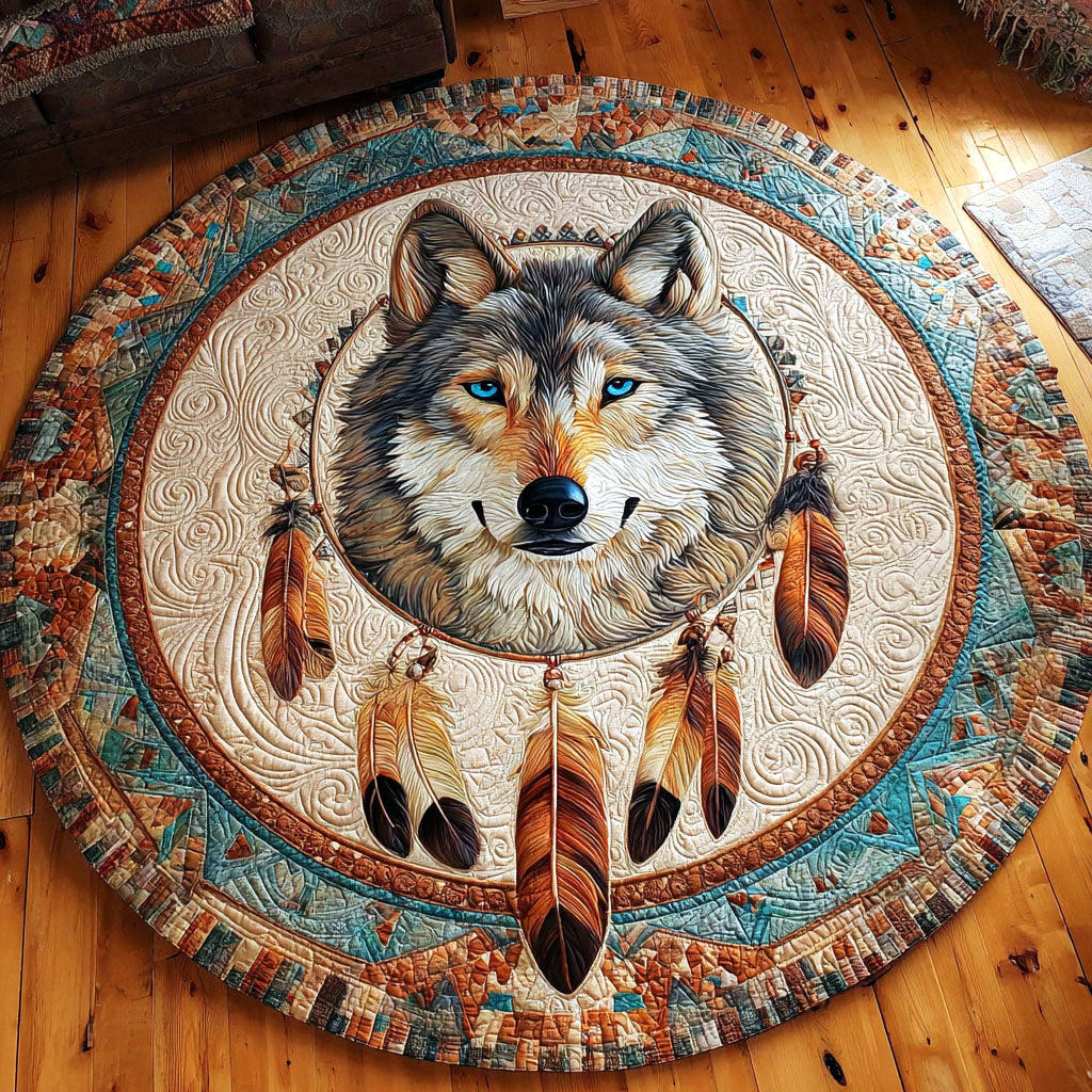 Sacred Howl Quilted Round Mat NCU0NTV725