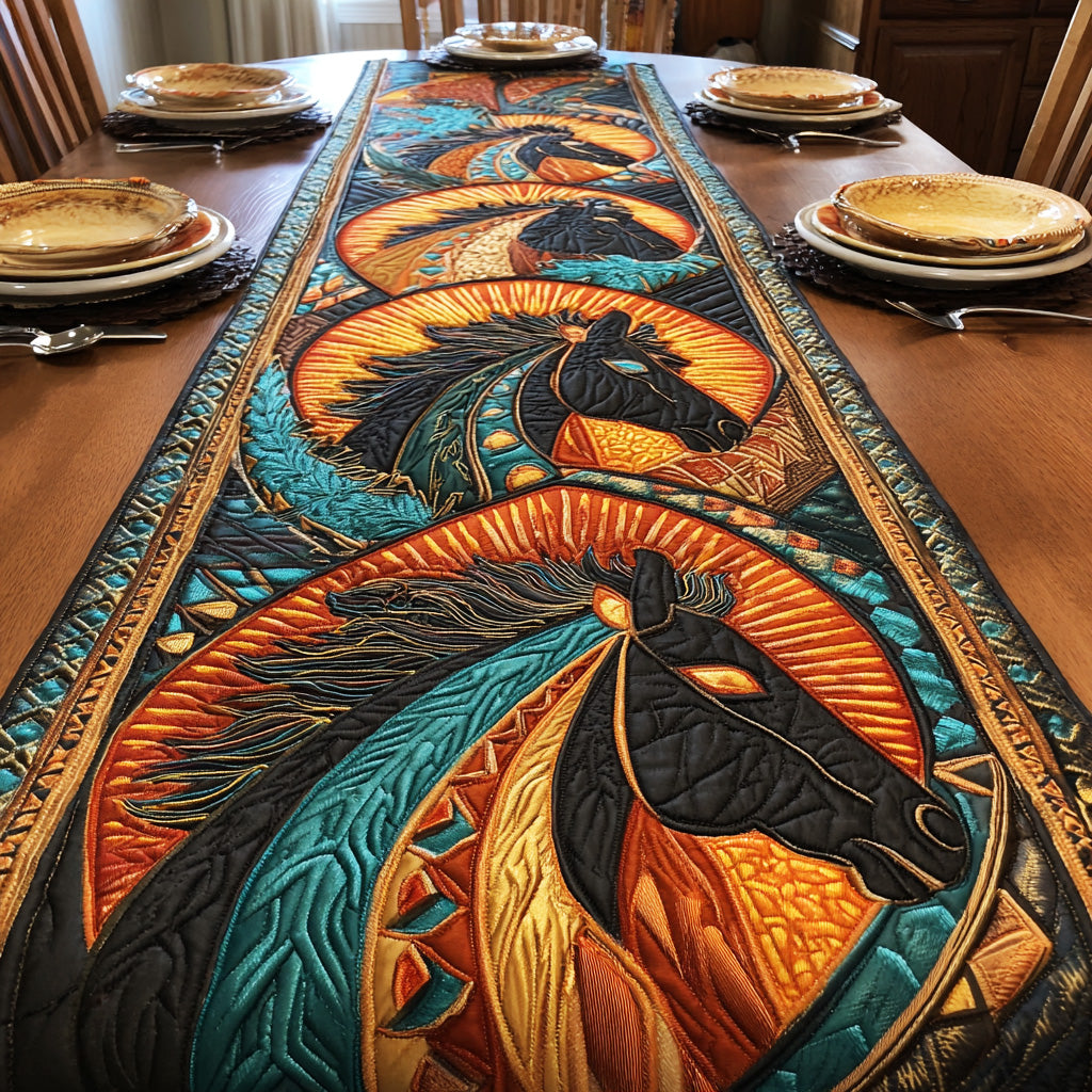 Sacred Mustang Quilted Table Runner NCU0NTD828