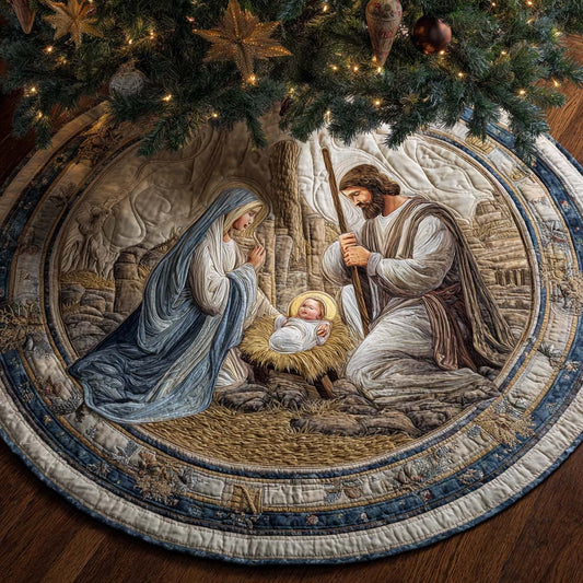Sacred Nativity Quilted Tree Skirt NCU0NXD939