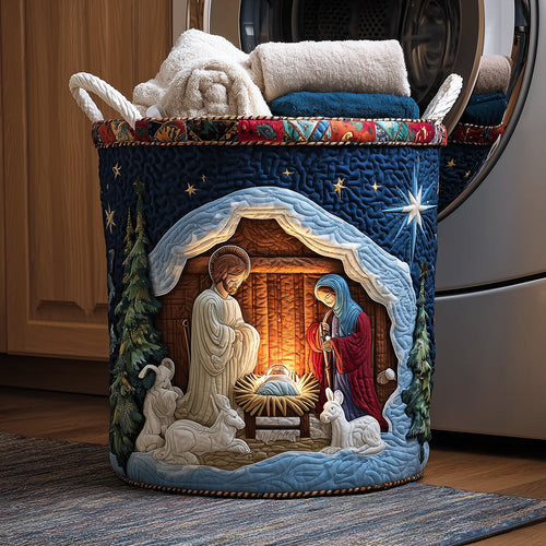 Sacred Night Quilted Laundry Basket NCU0TH3280