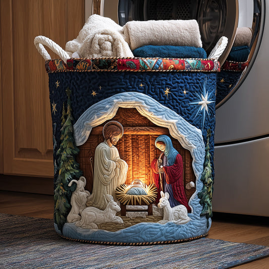 Sacred Night Quilted Laundry Basket NCU0TH3280