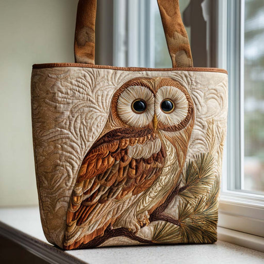 Sacred Owl Quilted Tote Bag NCU0NNT2073