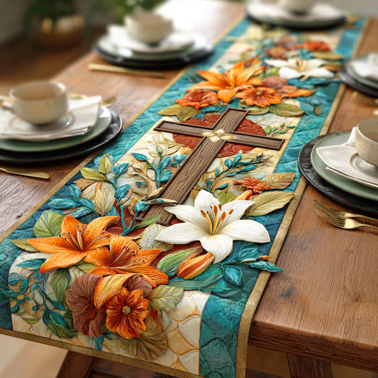 Sacred Path Cross Quilted Table Runner NCU0NTD758