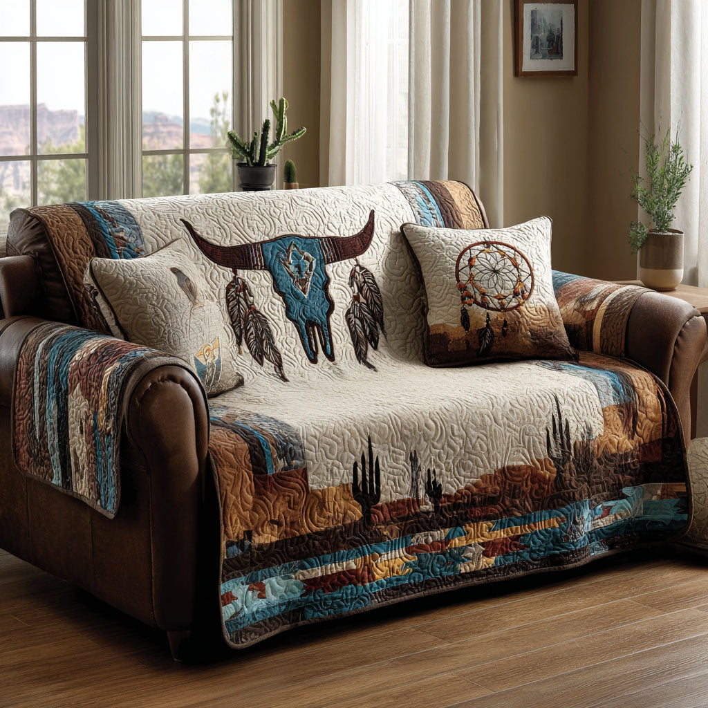 Sacred Plains Legacy Quilted Sofa Cover NCU0PTT2795