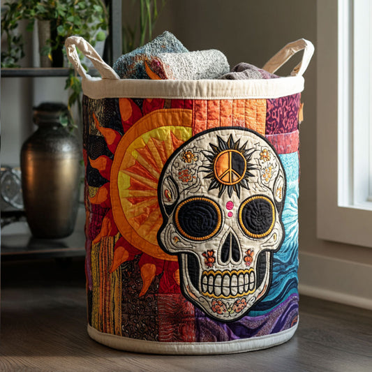 Sacred Skull Quilted Laundry Basket NCU0PTT1039