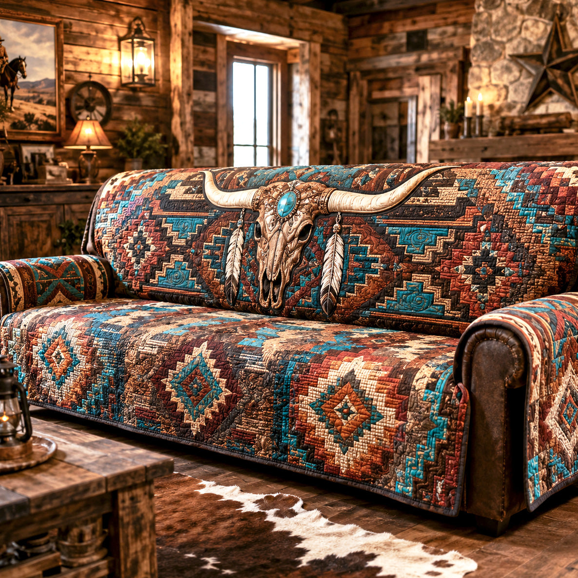 Saddle Ridge Quilted Sofa Cover NCU0NTV1123