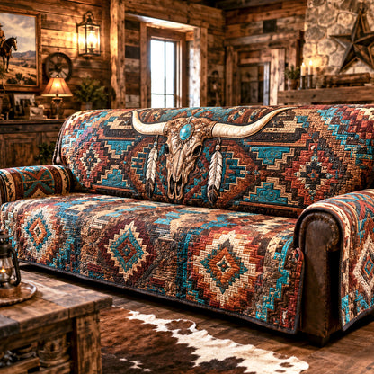 Saddle Ridge Quilted Sofa Cover NCU0NTV1123