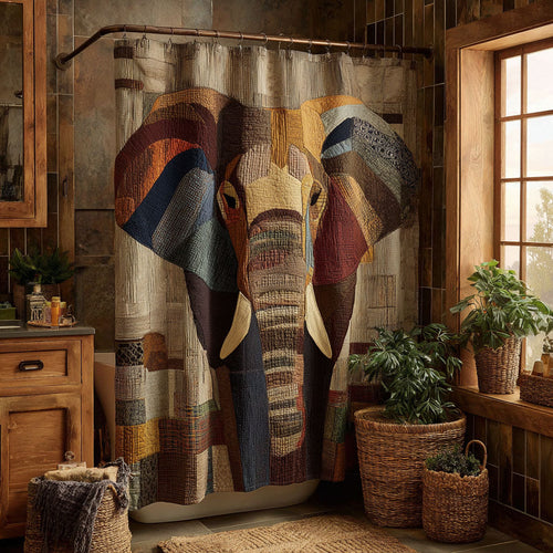 Safari Mosaic Shower Curtain NCU0DDK2474
