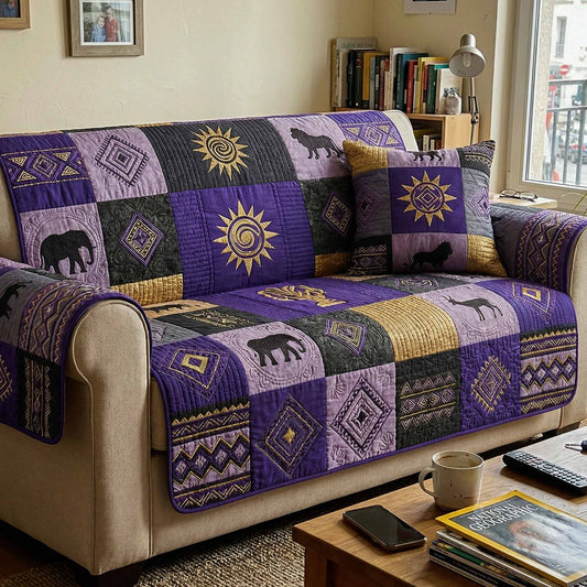 Safari Patch Quilted Sofa Cover NCU0NXD1806