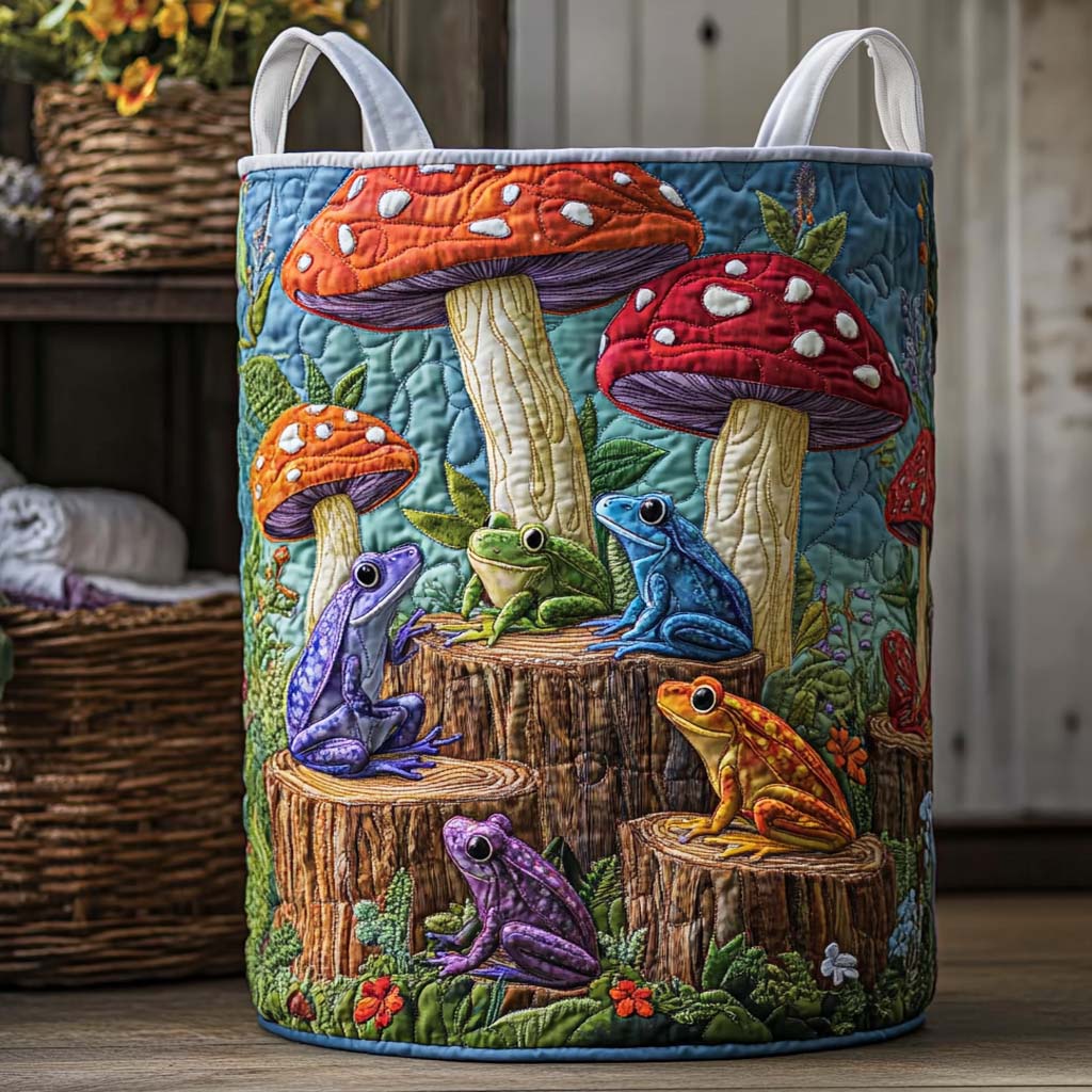 Safari Psychedelic Shrooms Quilted Laundry Basket NCU0NXD1058