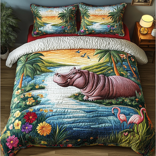 Safari Serenity 3-Piece Quilted Bedding Set NCU0DDK105