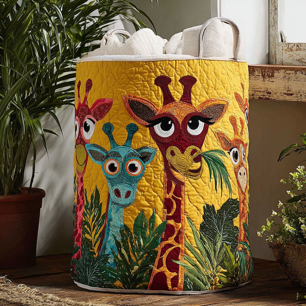 Safari Whimsy Quilted Laundry Basket NCU0PTT985