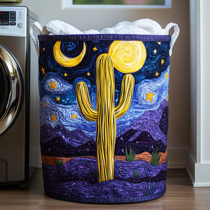 Saguaro Silhouette Quilted Laundry Basket NCU0PVL557