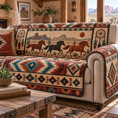 Saguaro Sun Heritage Quilted Sofa Cover NCU0PVL1105