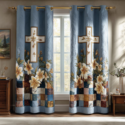 Sanctuary Petals Quilted Curtains NCU0TH3759