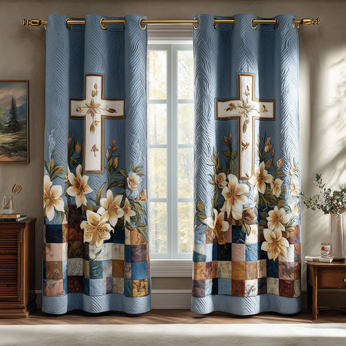 Sanctuary Petals Quilted Curtains NCU0TH3759
