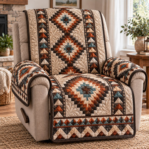 Sandstone Geometric Trail Sofa Cover NCU0NTD2371