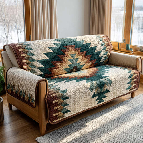 Sandstone Peaks Pattern Quilted Sofa Cover NCU0NXD1249