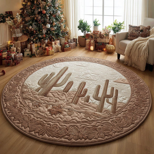 Sandy Bloom Quilted Round Mat NCU0DV1375
