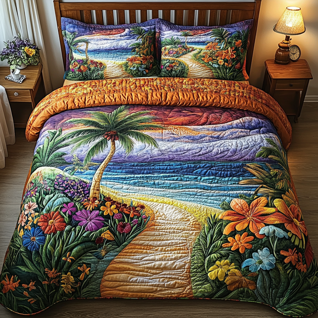 Sandy Toes Quilted Bedding Set NCU0DV189