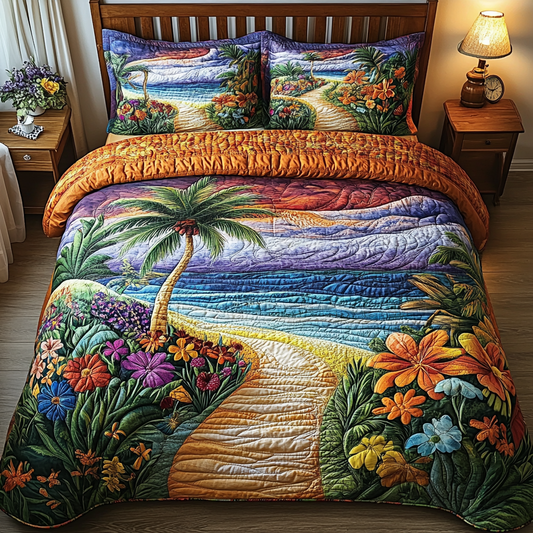 Sandy Toes Quilted Bedding Set NCU0DV189