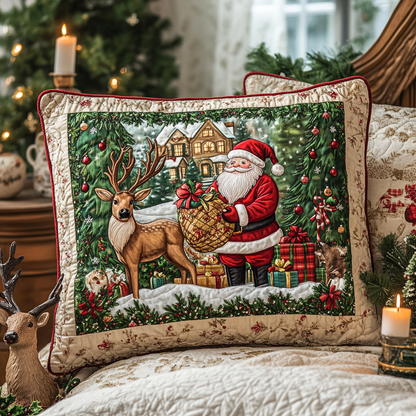 Santa Arrival Quilted Bedding Pillow Case NCU0NNT032