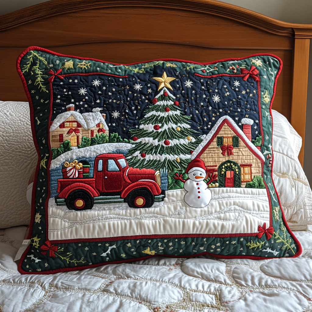 Santa Journey Quilted Bedding Pillow Case NCU0NNT052