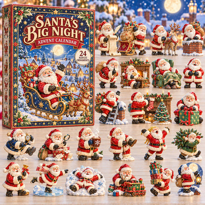 CHRISTMAS KICKOFF 40% OFF - Santa Big Night Advent Calendar 2026 - 24-Day Festive Countdown, Acrylic Charms Blind Box - Gift For Family and Friends AC0TD094