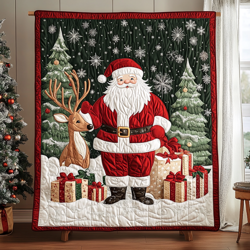 Santa Cheer Quilted Blanket NCU0VH543