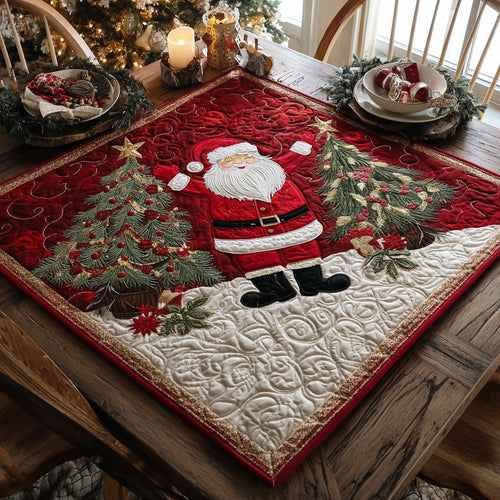 Santa Cheer Quilted Table Topper NCU0DV925