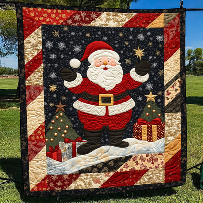 Santa Christmas Quilted Blanket NCU0TL1704