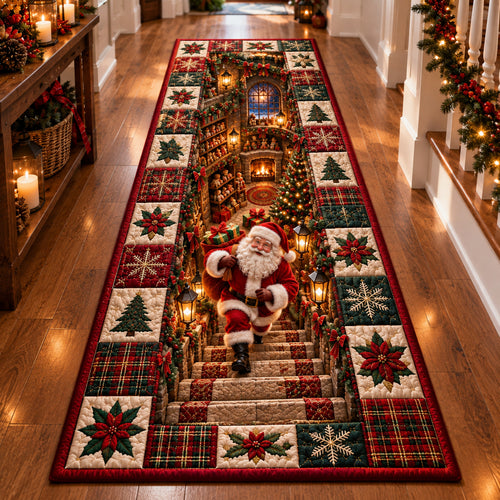 Santa Christmas Stairway Runner Carpet NCU0DV2480
